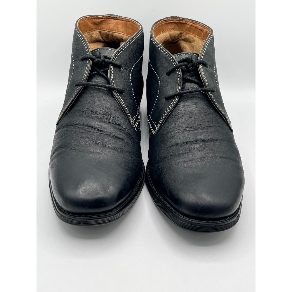 Clarks Men Black Leather Chukka Desert Boots Contrast Stitch 261196847070 Size 8